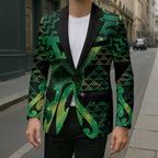Humpback Whale Matariki New Zealand Blazer NZ Maori Paikea Poutama Luxury Green