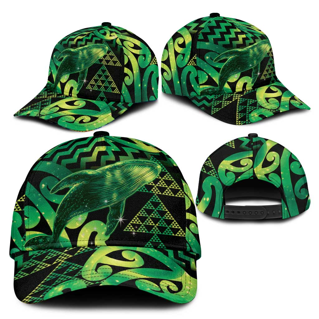 Humpback Whale Matariki New Zealand Classic Cap NZ Maori Paikea Poutama Luxury Green