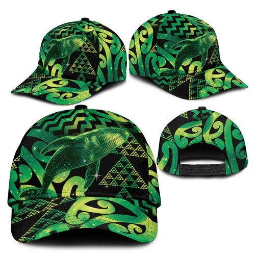 Humpback Whale Matariki New Zealand Classic Cap NZ Maori Paikea Poutama Luxury Green