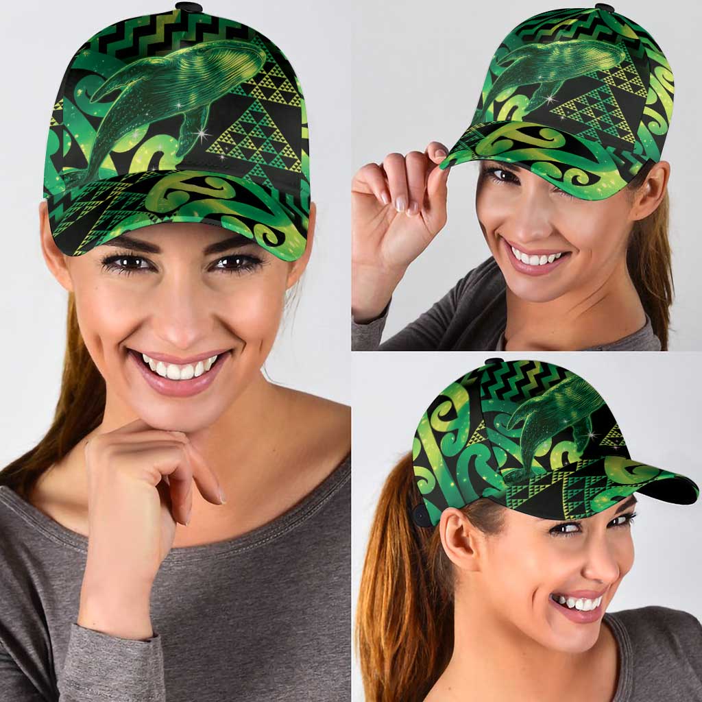 Humpback Whale Matariki New Zealand Classic Cap NZ Maori Paikea Poutama Luxury Green