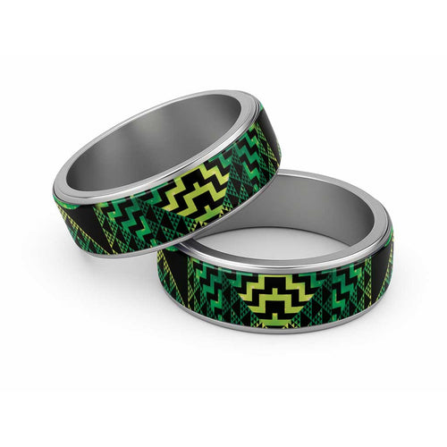 Humpback Whale Matariki New Zealand Classic Ring NZ Maori Paikea Poutama Luxury Green