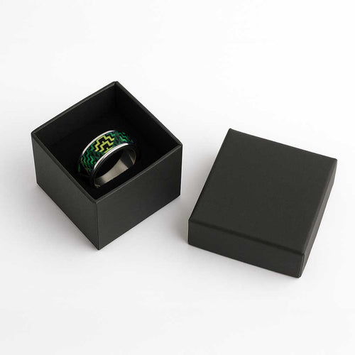 Humpback Whale Matariki New Zealand Classic Ring NZ Maori Paikea Poutama Luxury Green