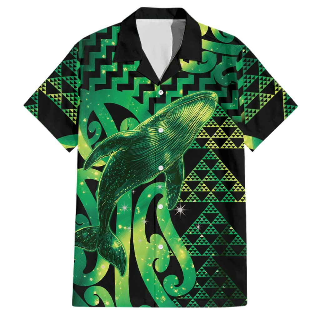 Humpback Whale Matariki New Zealand Family Matching Mermaid Dress and Hawaiian Shirt NZ Maori Paikea Poutama Luxury Green
