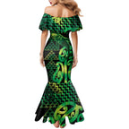 Humpback Whale Matariki New Zealand Family Matching Mermaid Dress and Hawaiian Shirt NZ Maori Paikea Poutama Luxury Green