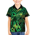Humpback Whale Matariki New Zealand Kid Hawaiian Shirt NZ Maori Paikea Poutama Luxury Green