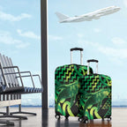 Humpback Whale Matariki New Zealand Luggage Cover NZ Maori Paikea Poutama Luxury Green