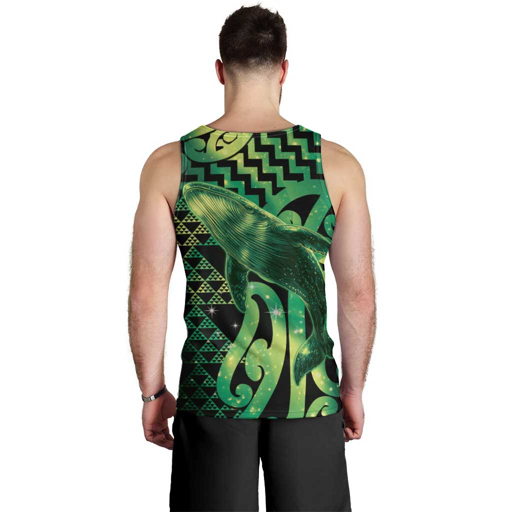 Humpback Whale Matariki New Zealand Men Tank Top NZ Maori Paikea Poutama Luxury Green