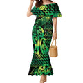 Humpback Whale Matariki New Zealand Mermaid Dress NZ Maori Paikea Poutama Luxury Green