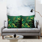 Humpback Whale Matariki New Zealand Pillow Cover NZ Maori Paikea Poutama Luxury Green