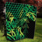 Humpback Whale Matariki New Zealand Quilt NZ Maori Paikea Poutama Luxury Green