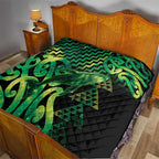 Humpback Whale Matariki New Zealand Quilt NZ Maori Paikea Poutama Luxury Green