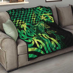 Humpback Whale Matariki New Zealand Quilt NZ Maori Paikea Poutama Luxury Green