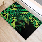 Humpback Whale Matariki New Zealand Rubber Doormat NZ Maori Paikea Poutama Luxury Green