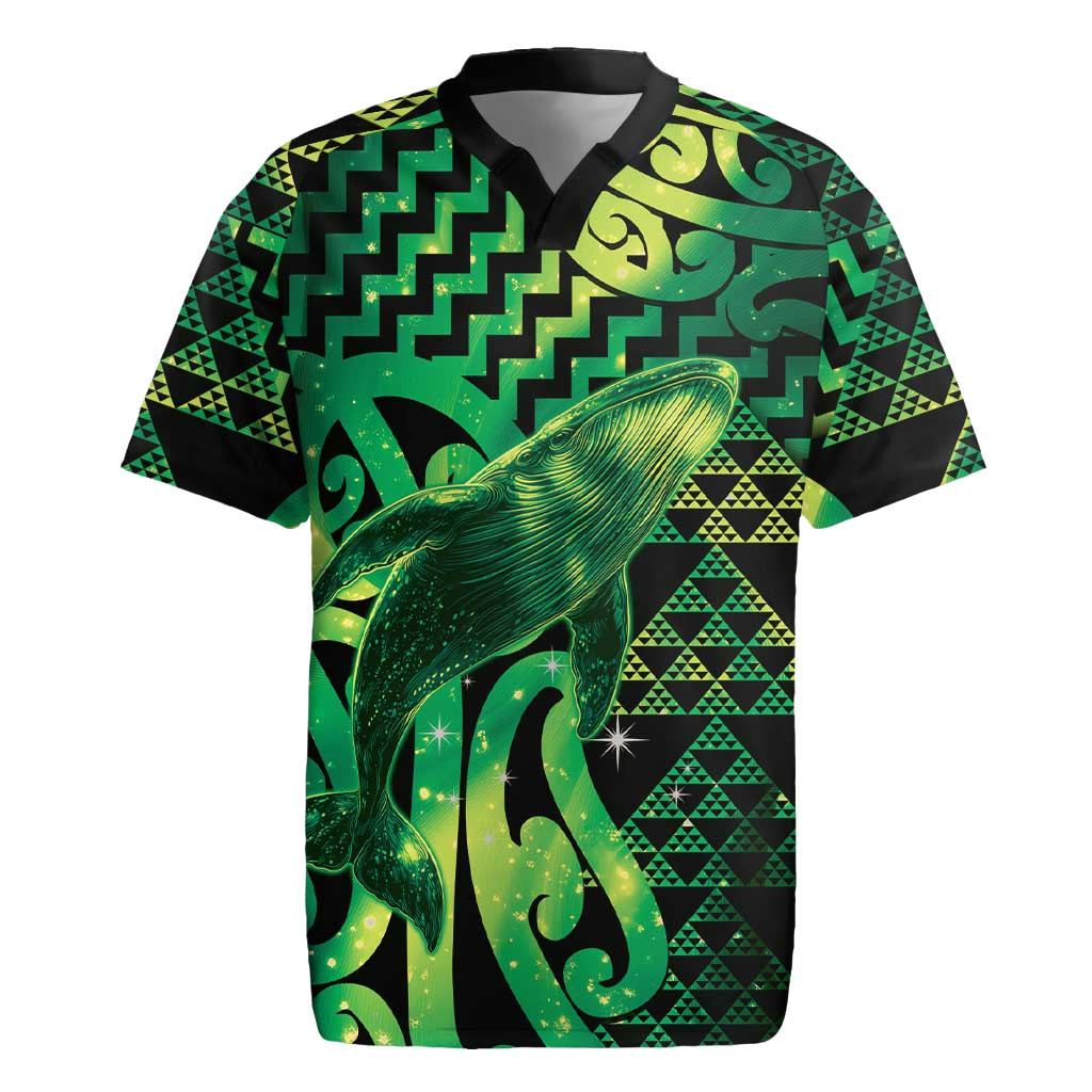 Humpback Whale Matariki New Zealand Rugby Jersey NZ Maori Paikea Poutama Luxury Green