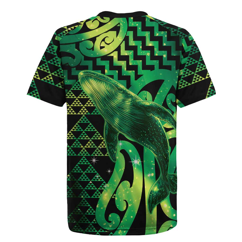 Humpback Whale Matariki New Zealand Rugby Jersey NZ Maori Paikea Poutama Luxury Green