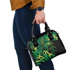 Humpback Whale Matariki New Zealand Shoulder Handbag NZ Maori Paikea Poutama Luxury Green
