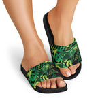 Humpback Whale Matariki New Zealand Slide Sandals NZ Maori Paikea Poutama Luxury Green