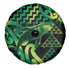 Humpback Whale Matariki New Zealand Spare Tire Cover NZ Maori Paikea Poutama Luxury Green