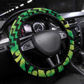 Humpback Whale Matariki New Zealand Steering Wheel Cover NZ Maori Paikea Poutama Luxury Green
