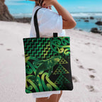 Humpback Whale Matariki New Zealand Tote Bag NZ Maori Paikea Poutama Luxury Green