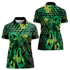 Humpback Whale Matariki New Zealand Women Polo Shirt NZ Maori Paikea Poutama Luxury Green