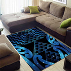 Taniko Motifs Matariki New Zealand Area Rug NZ Niho Taniwha Poutama