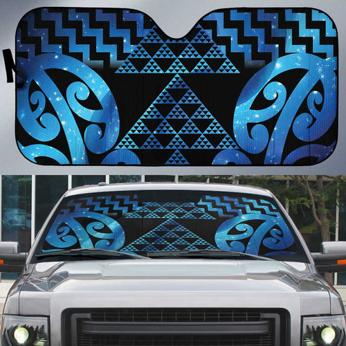 Taniko Motifs Matariki New Zealand Auto Sun Shade NZ Niho Taniwha Poutama