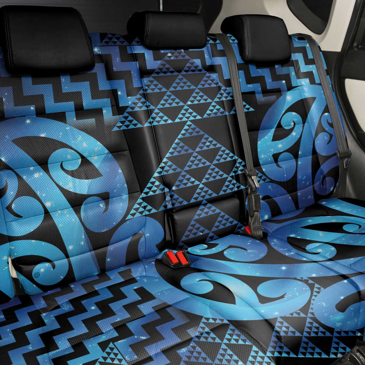 Taniko Motifs Matariki New Zealand Back Car Seat Cover NZ Niho Taniwha Poutama