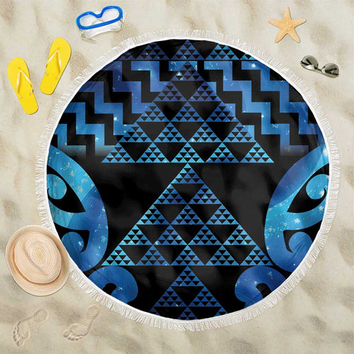 Taniko Motifs Matariki New Zealand Beach Blanket NZ Niho Taniwha Poutama