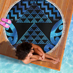 Taniko Motifs Matariki New Zealand Beach Blanket NZ Niho Taniwha Poutama
