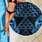 Taniko Motifs Matariki New Zealand Beach Blanket NZ Niho Taniwha Poutama