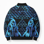 Taniko Motifs Matariki New Zealand Bomber Puffer Jacket NZ Niho Taniwha Poutama