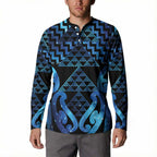 Taniko Motifs Matariki New Zealand Button Sweatshirt NZ Niho Taniwha Poutama