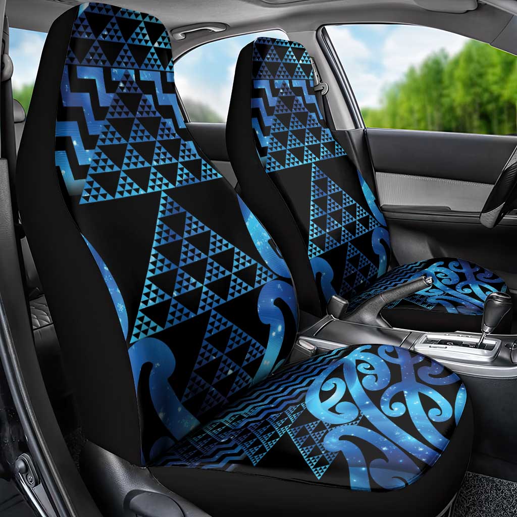 Taniko Motifs Matariki New Zealand Car Seat Cover NZ Niho Taniwha Poutama