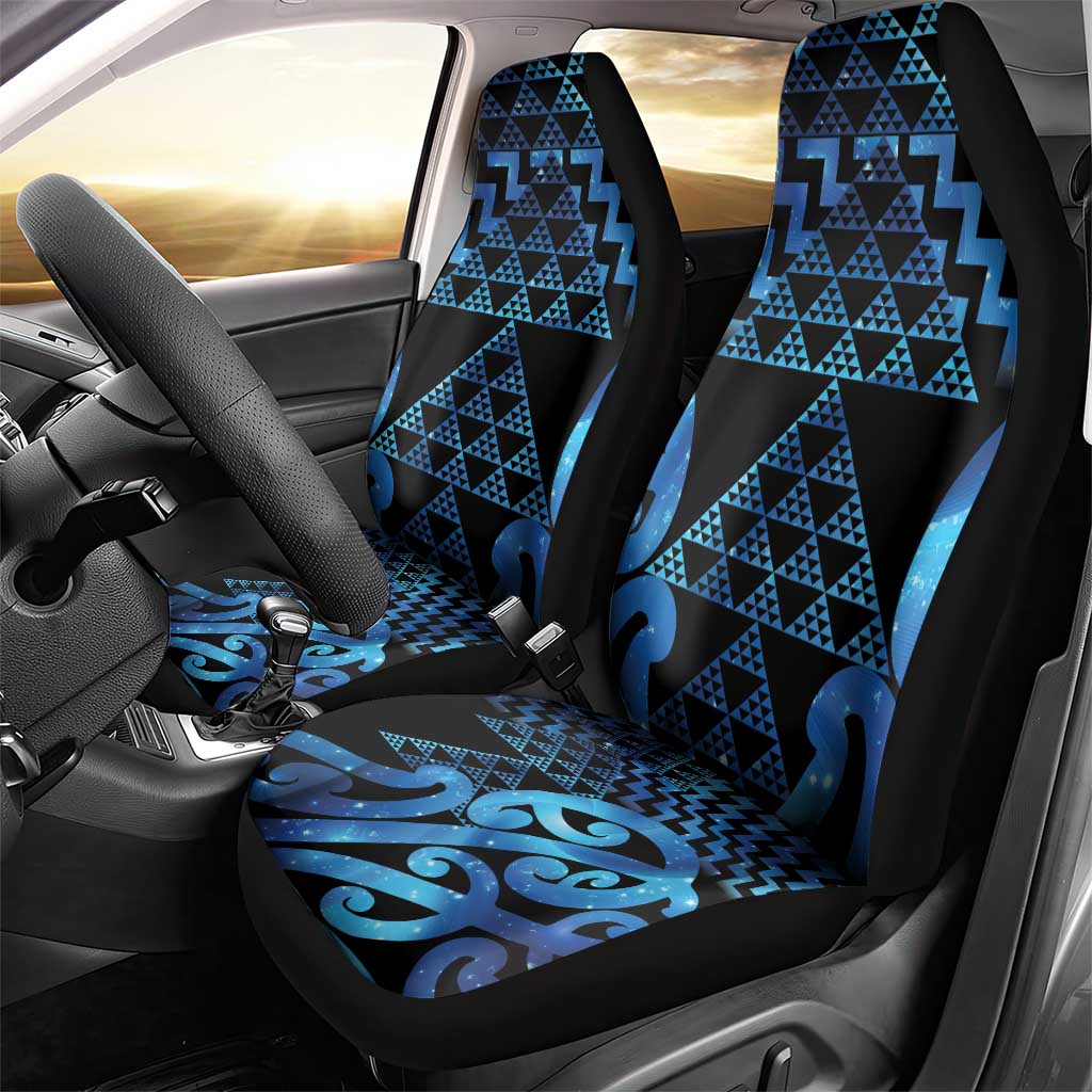 Taniko Motifs Matariki New Zealand Car Seat Cover NZ Niho Taniwha Poutama