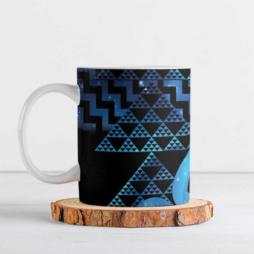 Taniko Motifs Matariki New Zealand Ceramic Mug NZ Niho Taniwha Poutama