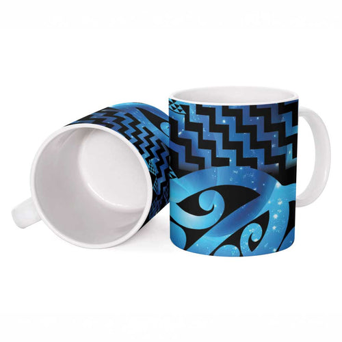 Taniko Motifs Matariki New Zealand Ceramic Mug NZ Niho Taniwha Poutama