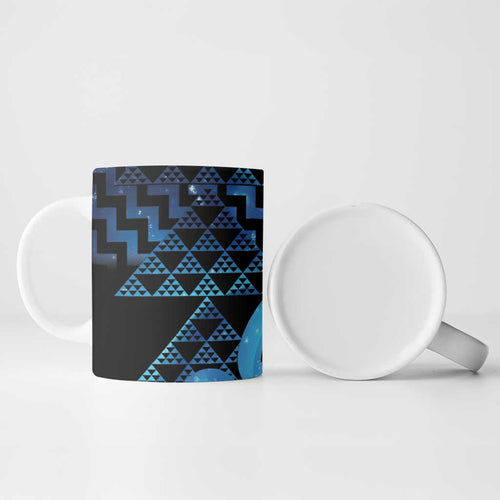 Taniko Motifs Matariki New Zealand Ceramic Mug NZ Niho Taniwha Poutama