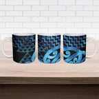 Taniko Motifs Matariki New Zealand Ceramic Mug NZ Niho Taniwha Poutama