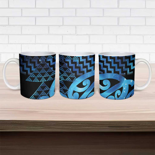 Taniko Motifs Matariki New Zealand Ceramic Mug NZ Niho Taniwha Poutama
