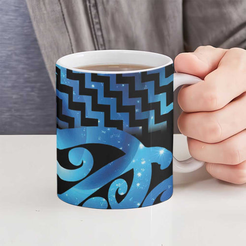 Taniko Motifs Matariki New Zealand Ceramic Mug NZ Niho Taniwha Poutama