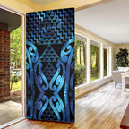 Taniko Motifs Matariki New Zealand Door Cover NZ Niho Taniwha Poutama