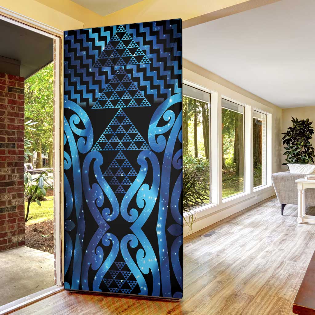 Taniko Motifs Matariki New Zealand Door Cover NZ Niho Taniwha Poutama