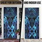 Taniko Motifs Matariki New Zealand Door Cover NZ Niho Taniwha Poutama