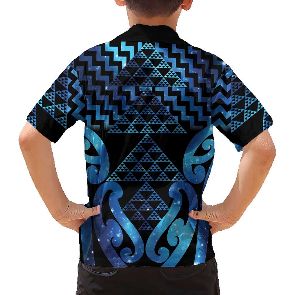 Taniko Motifs Matariki New Zealand Family Matching Mermaid Dress and Hawaiian Shirt NZ Niho Taniwha Poutama