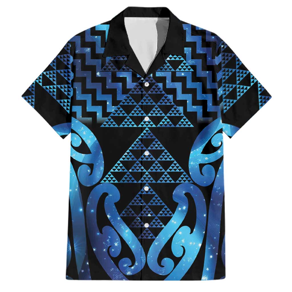 Taniko Motifs Matariki New Zealand Family Matching Off The Shoulder Long Sleeve Dress and Hawaiian Shirt NZ Niho Taniwha Poutama