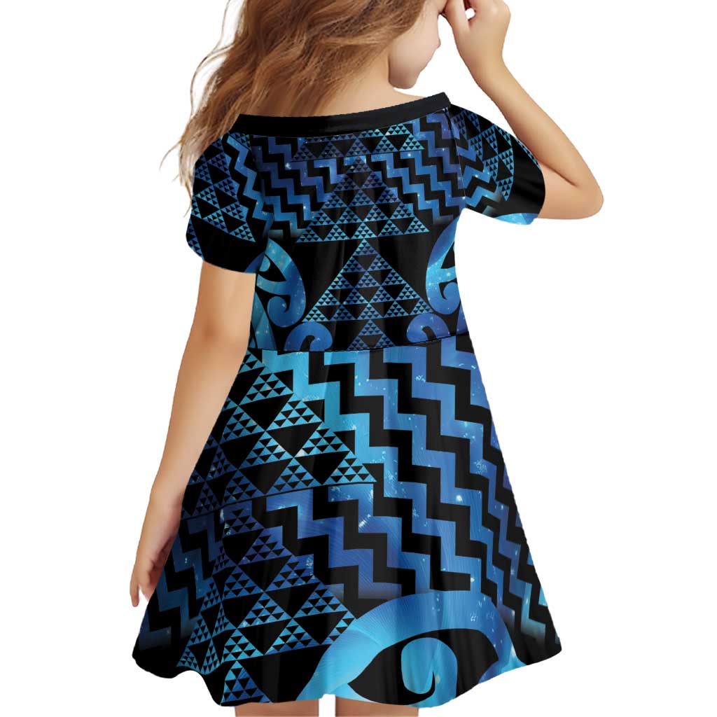 Taniko Motifs Matariki New Zealand Family Matching Off Shoulder Maxi Dress and Hawaiian Shirt NZ Niho Taniwha Poutama