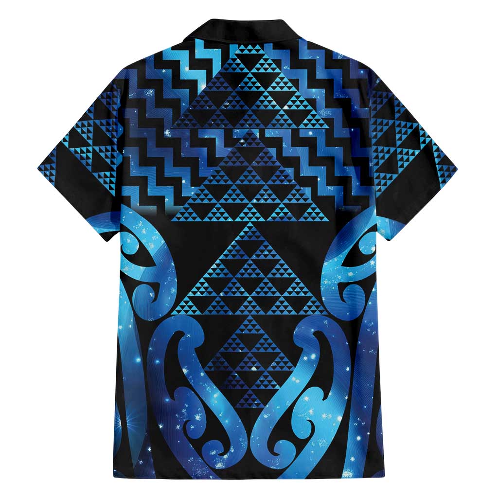 Taniko Motifs Matariki New Zealand Family Matching Off Shoulder Maxi Dress and Hawaiian Shirt NZ Niho Taniwha Poutama