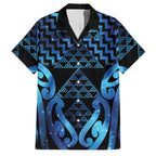 Taniko Motifs Matariki New Zealand Family Matching Off Shoulder Short Dress and Hawaiian Shirt NZ Niho Taniwha Poutama