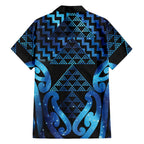Taniko Motifs Matariki New Zealand Family Matching Off Shoulder Short Dress and Hawaiian Shirt NZ Niho Taniwha Poutama